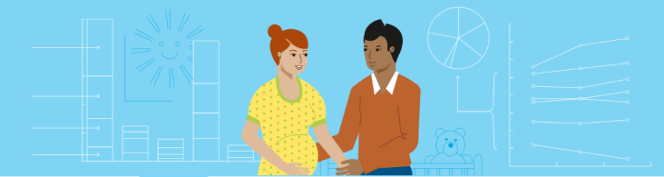 afbeelding zwange vrouw en data