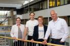 Groepsfoto van 4 projectgroep-leden van het project ARMICA