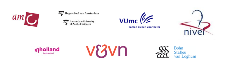 logo's van samenwerkingspartners tussenbalans verpleegkundig onderzoek