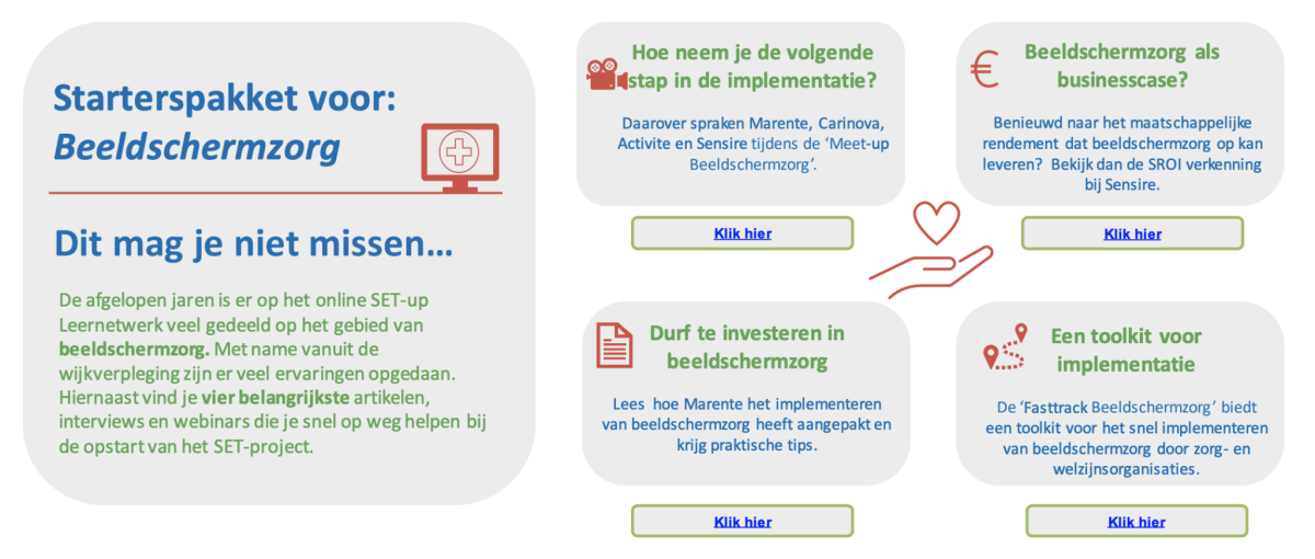 Set-up startpakket beeldschermzorg