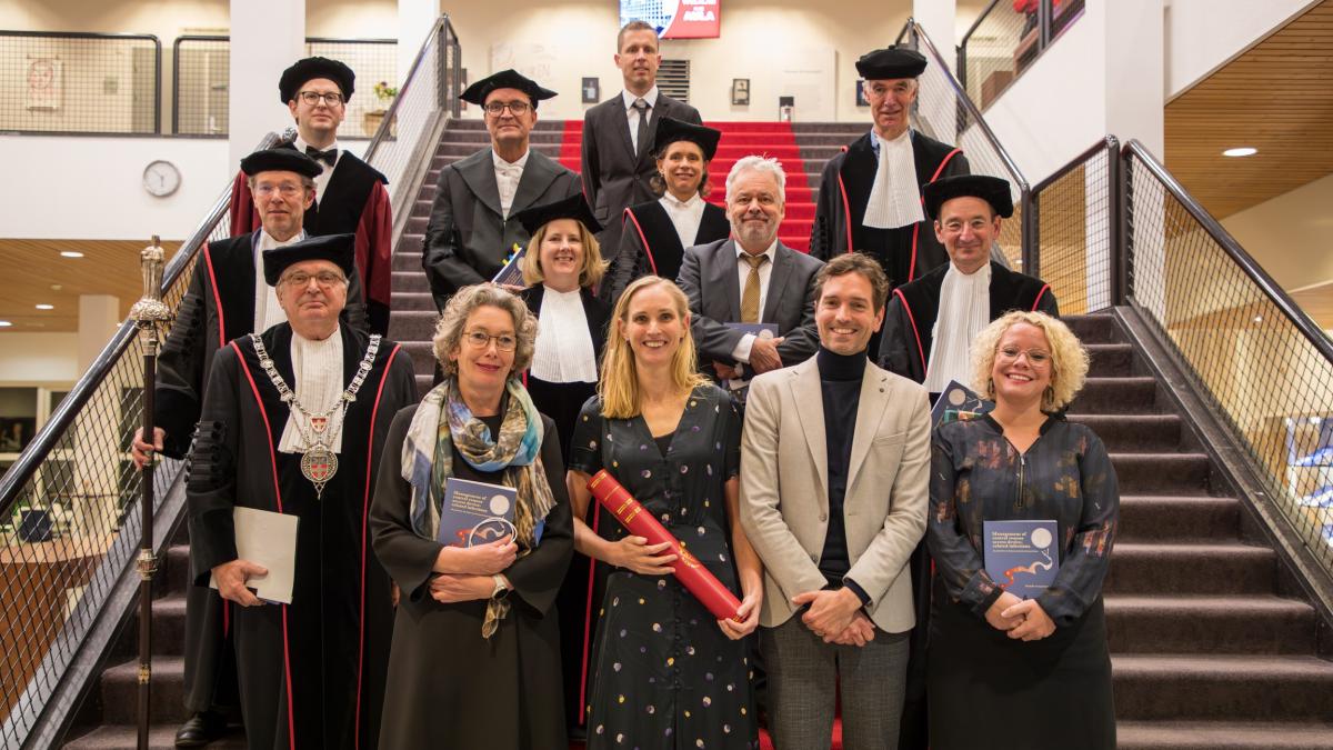 Groepsfoto promotie Michelle Gompelman