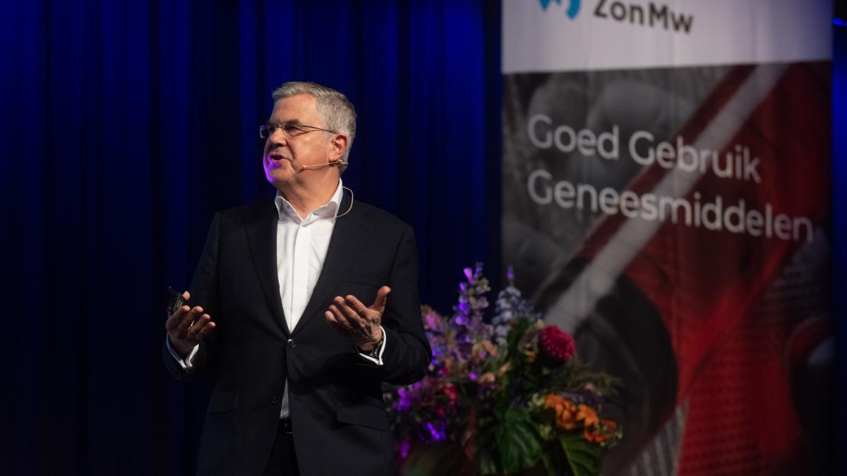Nicky Hekster tijdens zijn presentatie op het GGG-congres 2024