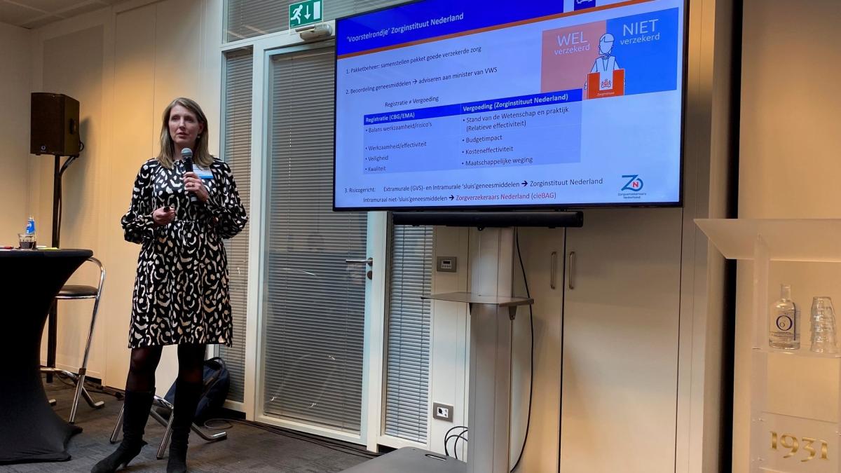 Annemieke van der Waal tijdens haar presentatie op het GGG-congres 2024