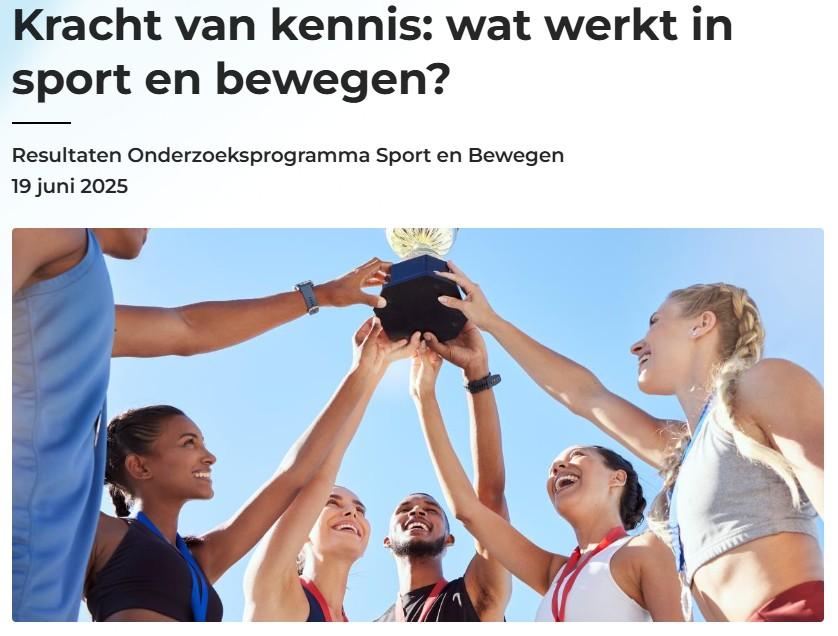 cover resultatenmagazine Onderzoeksprogramma Sport en Bewegen