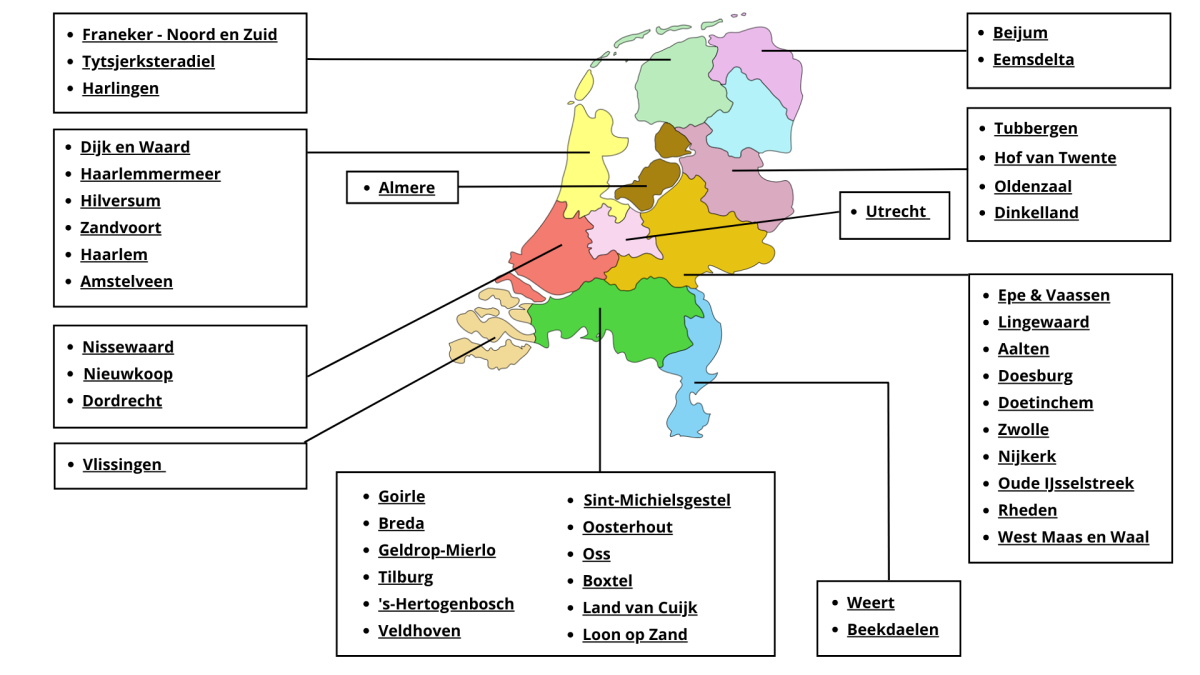 Kaart Wijkscan Bewegen en Ontmoeten per provincie