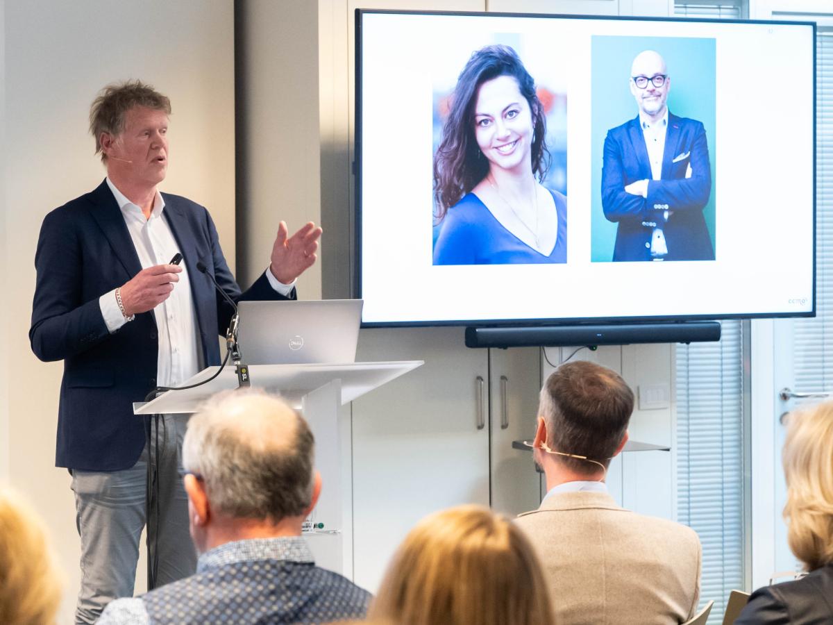 Stan van Belkum tijdens zijn presentatie op het GGG-congres 2026