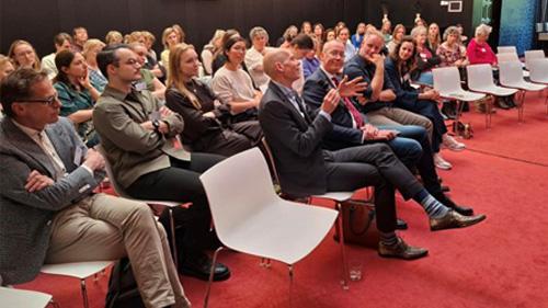 Interactie met publiek tijdens eindsymposium InterGAIN