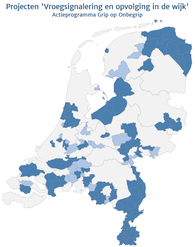 Landkaart Nederland Vroegsignalering AGO