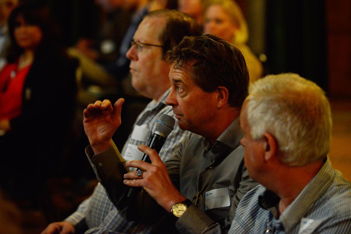 deelnemer aan het woord tijdens GGG-congres 2015