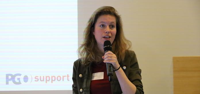 Eva Vroonland tijdens onderzoekersbijeenkomst HGOG 2024