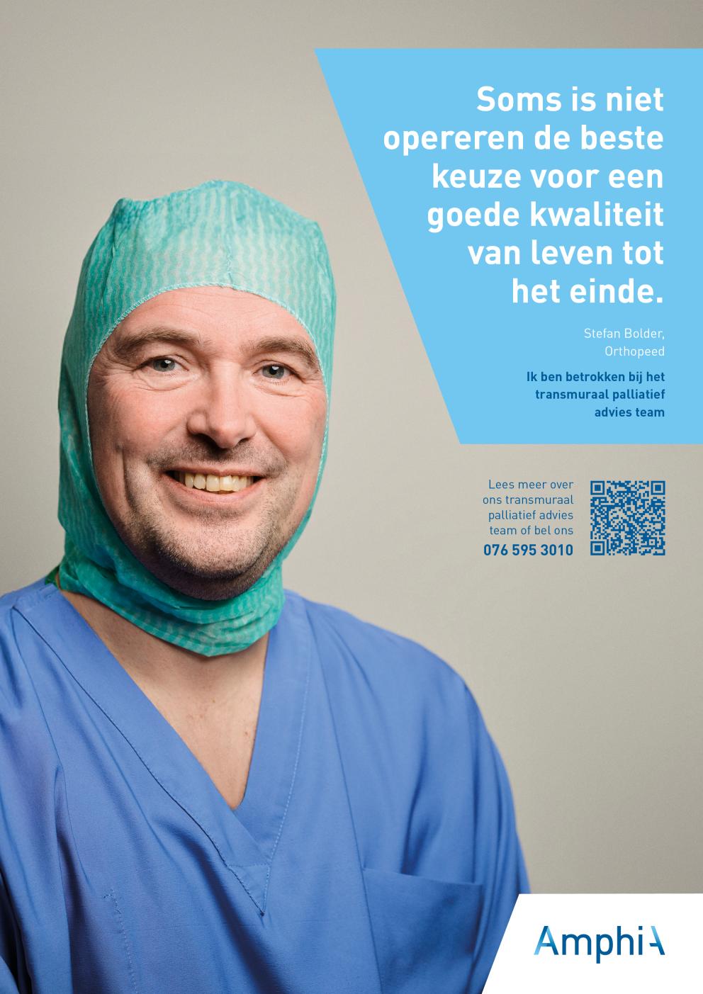 Poster van de campagne palliatieve zorg in het Amphia Ziekenhuis
