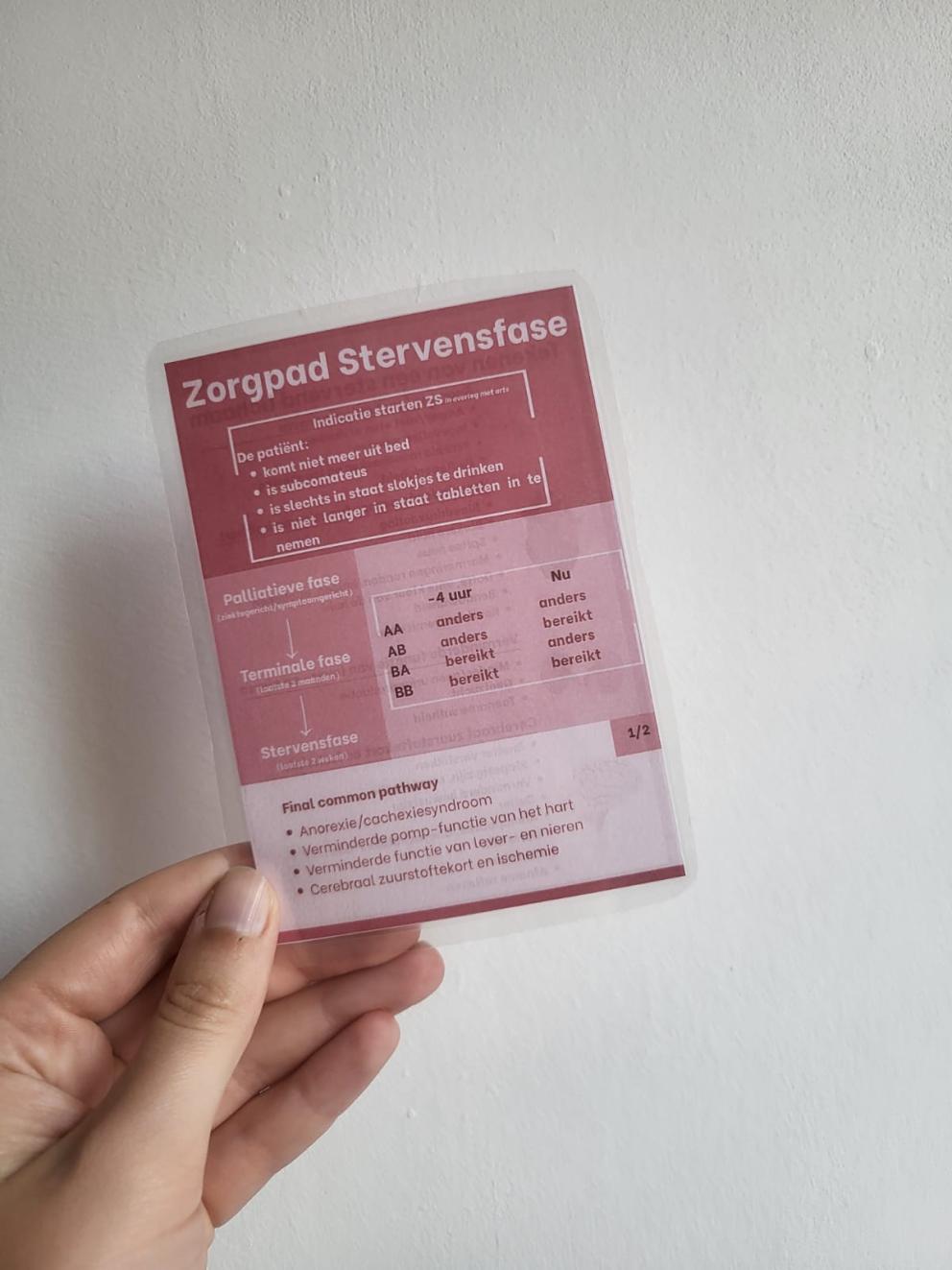 Zakkaartje van Femke Wierks, voorkant
